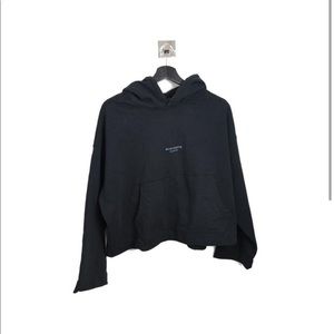 Acne Studios Cropped Hoodie Black - Size Medium